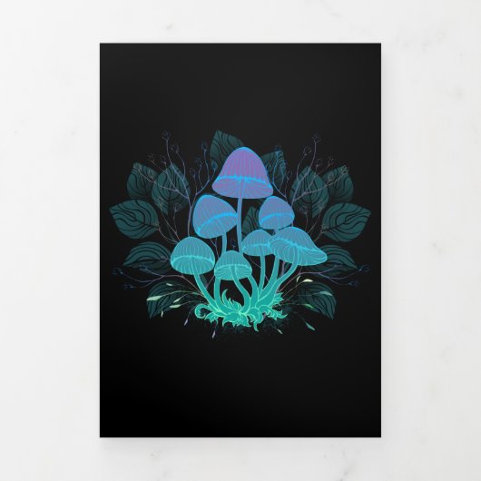 茂みの中のトアドストール 三つ折りカード (カバー)