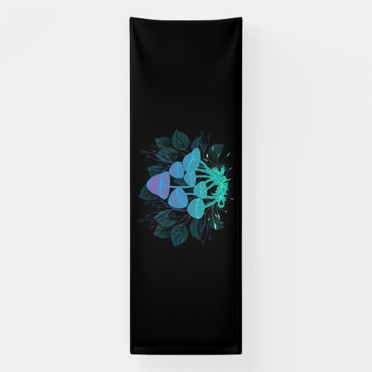 茂みの中のトアドストール 横断幕 (縦)