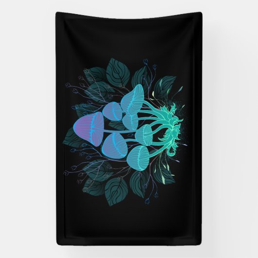 茂みの中のトアドストール 横断幕 (縦)