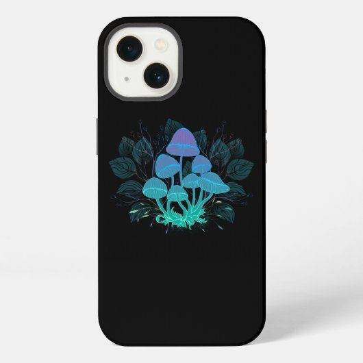 茂みの中の毒キノコ iPhoneケース (裏面)