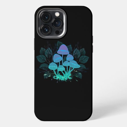 茂みの中の毒キノコ iPhoneケース (裏面)
