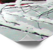 茂みの中の美しい赤い(鳥)ショウジョウコウカンチョウで覆われた ポスター (角)