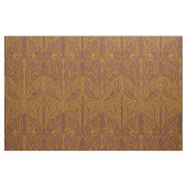 茂みの中の鳥たち、ダークアンバー ファブリック (ファットクウォーター)