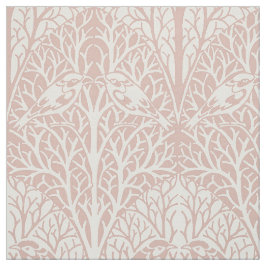 茂みの中の鳥、ソフト赤面 ファブリック