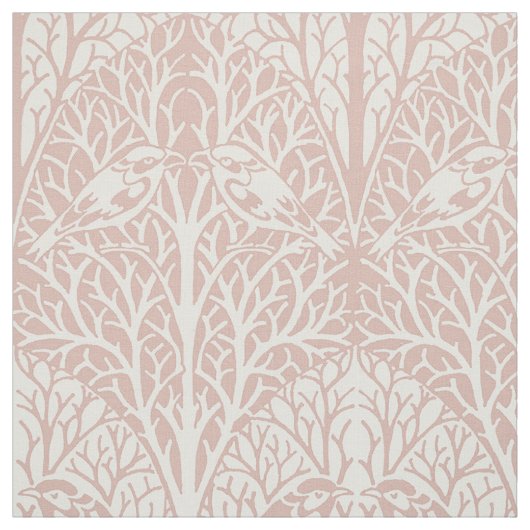 茂みの中の鳥、ソフト赤面 ファブリック (見本)