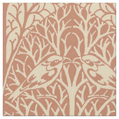 茂みの中の鳥、砂漠の花の色 ファブリック (クローズアップ)