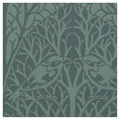 茂みの中の鳥、葉と影の色 ファブリック (クローズアップ)