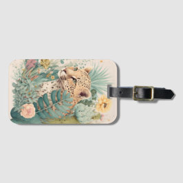 茂みの後ろにいたヒョウ ラゲッジタグ