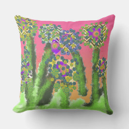 茂るパターンの花 アウトドアクッション