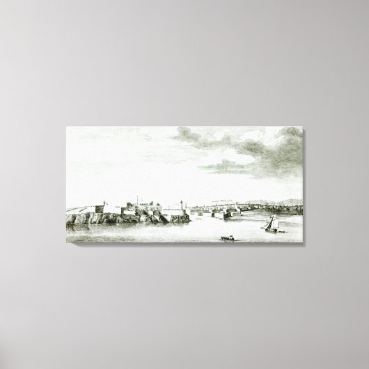 茂呂城と都市の展望 キャンバスプリント (正面)