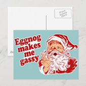 茄子でサンタが華やぐ シーズンポストカード (正面/裏面)