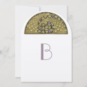 茄子のアルトヌーボー ペコック 結婚式招待状 招待状 (裏面)