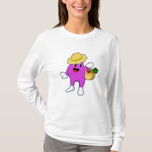 茄子+農家の人+人参 Tシャツ (正面)