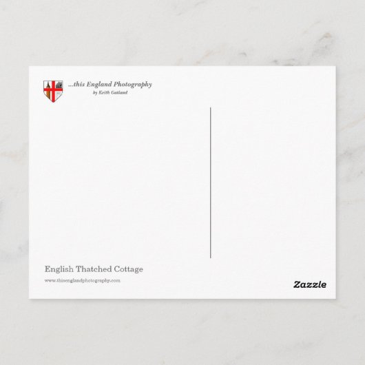 茅葺きの小屋 ポストカード (裏面)