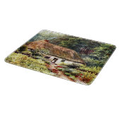 茅葺きコテージガラス切断板、小 カッティングボード (角)