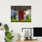 茅葺きコテージ ポスター (ホームオフィス)