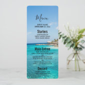 茅葺き小屋のある風光明媚な熱帯結婚ビーチ 招待状 (スタンド正面)