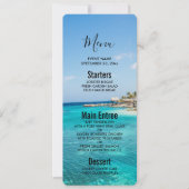 茅葺き小屋のある風光明媚な熱帯結婚ビーチ 招待状 (正面)