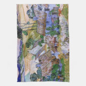 茅葺き屋根コテージバイヒルバイビンセントバンゴッホ キッチンタオル (縦)