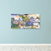 茅葺き屋根コテージバイヒルバイビンセントバンゴッホ キャンバスプリント (インサイチュ (ウッドフロア))