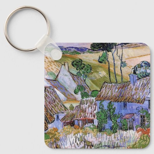 茅葺き屋根コテージバイヒルバイビンセントバンゴッホ キーホルダー (正面)