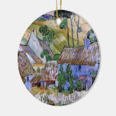 茅葺き屋根コテージバイヒルバイビンセントバンゴッホ セラミックオーナメント (左)
