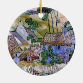 茅葺き屋根コテージバイヒルバイビンセントバンゴッホ セラミックオーナメント (裏面)