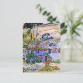 茅葺き屋根コテージバイヒルバイビンセントバンゴッホ ポストカード (スタンド正面)