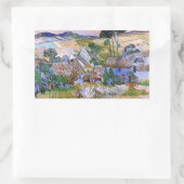 茅葺き屋根コテージバイヒルバイビンセントバンゴッホ 長方形シール (バッグ)