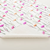 茎かわいらし模様のカーネーション シェルパブランケット (3/4)