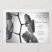 茎に咲く蘭の結婚後ブランチ招待状 招待状 (正面/裏面)