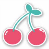 茎のさくらんぼ シール (正面)