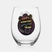 茎のないガラス ステムなしワイングラス (裏面)