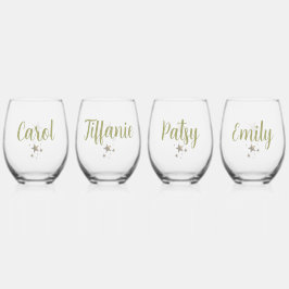 茎のないパーソナライズされたワイングラスのタンブラー ステムなしワイングラス