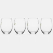 茎のないパーソナライズされたワイングラスのタンブラー ステムなしワイングラス (左)