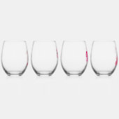 茎のないフラミンゴワイングラス ステムなしワイングラス (右)