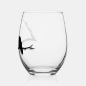 茎のないワイングラス – ハミングバードの枝 ステムなしワイングラス (左)