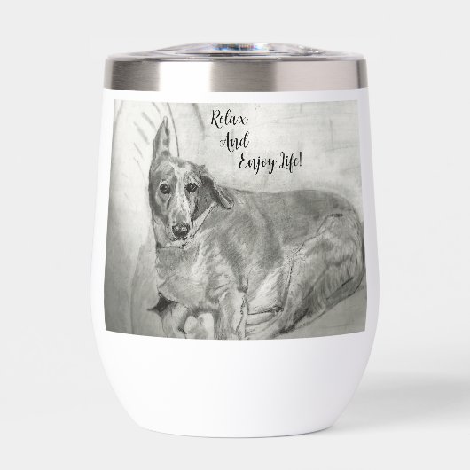 茎のないワインタンブラー (正面)