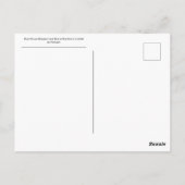 茎の先の青い花と芽 ポストカード (裏面)