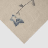 茎の先の青い花と芽 薄葉紙 (詳細)