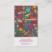 茎の女の子の規則の教育者の先生の個人教師の灰色 名刺 (正面)