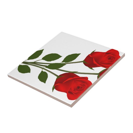 茎の長いバラ タイル (側面)