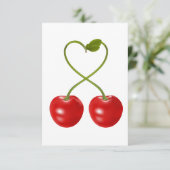 茎付きのさくらんぼの招待状 招待状 (スタンド正面)