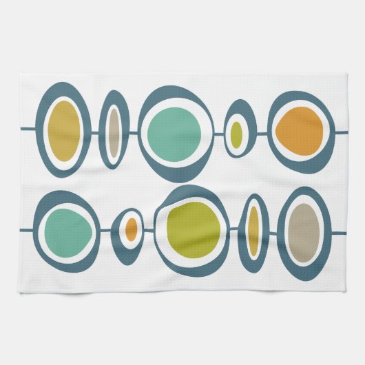 茎幾何学中世紀の手モダンタオル キッチンタオル (横)