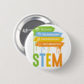 茎科学の技術のエンジニアリングの数学の学校 缶バッジ (正面&裏面)