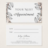 茎葉幾何学模様アポイントメントカード (正面&裏面)