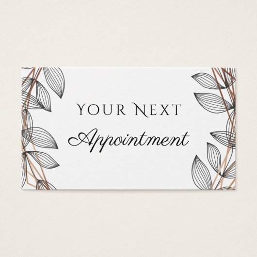 茎葉幾何学模様アポイントメントカード (正面)