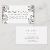 茎葉幾何学模様ロイヤリティカード 名刺 (正面/裏面)