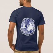 茜 スタッフ用 白抜き 背中に茜柄 Tシャツ (裏面)