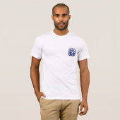 茜 スタッフ用 紺の絵柄 背中に茜柄 Tシャツ (正面フル)